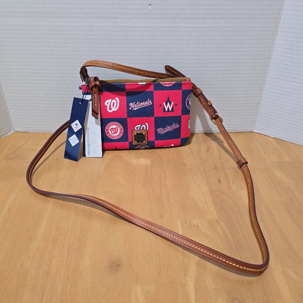 Dooney & Bourke Washington‎ Nationals MLB Zip Top Crossbody Purse Red Blue NWT